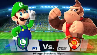 Mario Sports Superstars Football - Team Luigi Vs Team Donkey Kong (Hardest Difficulty)