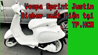 Vespa Sprint Justin Bieber xuất hiện tại TP.HCM | Xe mới nhập khẩu | Le Vu Biker |