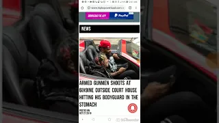 6ix9ine Gets Shot At Outside Court House And His Bodyguard Gets Shot In The Stomach !