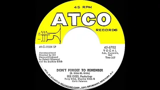 1969 Bee Gees - Don’t Forget To Remember (mono 45--#1 UK hit)