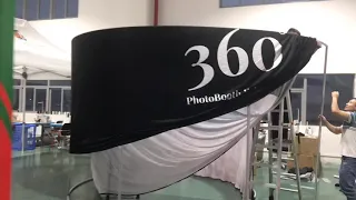 How to set up a 360 backdrop booth, 360 camera photobooth enclosure for 360 events