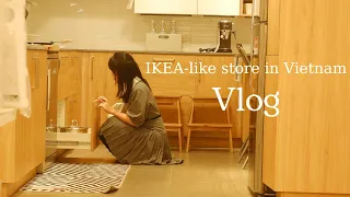 Visit an IKEA-like store in Vietnam 🥰 | Bedroom arrangement 🛏️  | Making Castella | Stay Sweet Vlog