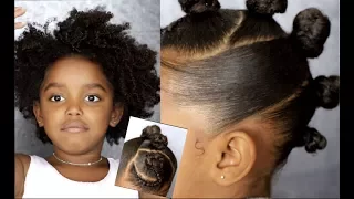 Bantu Mohawk Tutorial for Curly Hair Kids | Yoshidoll