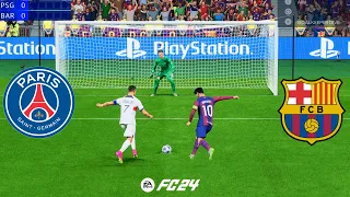 PSG VS BARCELONA FIFA 24 PENALTY SHOOTOUT CHAMPIONS LEAGUE FINAL