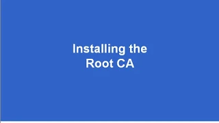 Win2003   Installing the ROOT CA
