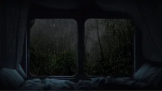 🔴 3 Hours ⚡️ Rain Sound On Window Car with Thunder Sounds | Sleep, Study and Relaxation, Meditation