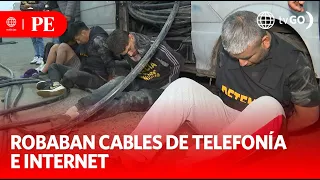 Telephone and internet cable thieves captured | Primera Edición | News Peru