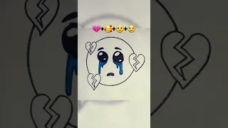 Broken heart|| Emoji satisfying creative art #creativeart #satisfying