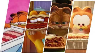 Garfield's lasagna Evolution in Movies & TV Shows (1982-2024)