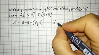 Parametrické vyjádření přímky v rovině 01