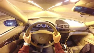 Mercedes-Benz E320 W211 Night POV City Driving