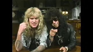 W.A.S.P.-Chris Holmes & Frankie Banali interview for 'Japanese TV' 1989