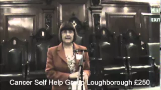 charity Presentation   25th April 2015   Cancer Self Help Group Loughborough