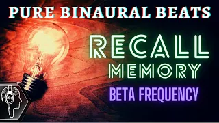 Enhanced Memory and Recall | 20 Hz | Pure Binaural Beats 🎧| Beta frequency