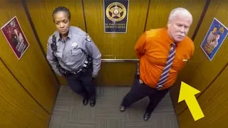 This Cop Thought They Were Alone In Elevator, Doesn’t Know Hidden Camera Is Recording | in Hindi