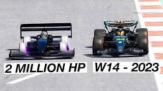 Mercedes F1 2023 vs 2 MILLION HP Formula Jet Engine - Lapped in only 1 LAP at Monza