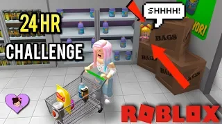 24 Hour Supermarket Challenge in Roblox with Goldie & Titi - Bloxburg Roleplay