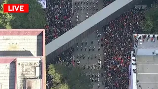 SkyEye live over Astros Championship Parade in downtown Houston