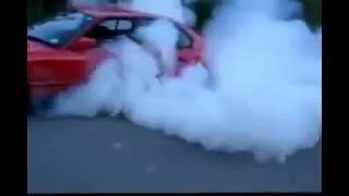 Insane BMW E34 535i Turbo Burnout Pitbull