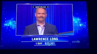 Jeopardy, intro - Lawrence Long Day 2 (2/8/22)