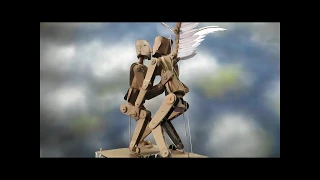 Jacob and the Angel automata made from card