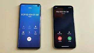 Samsung Galaxy S10 + iPhone X Incoming call & Outgoing call at the Same Time