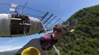 My first Bungy jump (gopro on my hand) Sochi SkyPark 09/05/2016