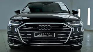 Audi A8L 2021 года - Детали экстерьера и интерьера (роскошный седан)