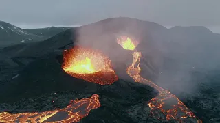 Relaxing Music with an Icelandic Volcano in 4K, Stress Relief, TV Screensaver