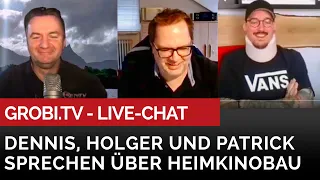 Dennis, Holger und Patrick sprechen mit euch über unsere Heimkinobauprojekte und Planungen.