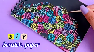 Diy scratch paper notebook / magic  notebook / handmade scratch notebook / easy paper craft