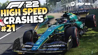 F1 22 HIGH SPEED CRASHES #21