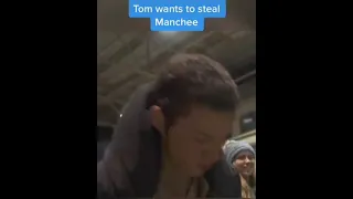 Tom Holland and Manchee on Chaos Walking set! | Lionsgate