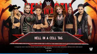 Rhea Ripley, Alba Fyre, Isla Dawn vs. Trish Stratus, Beth Phoenix, Natalya - Hell In A Cell