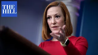 Jen Psaki holds a press briefing during critical few days for Biden agenda