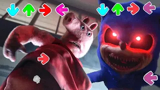 Sonic.exe vs Cursed Peppa Pig in Friday Night Funkin be like PART 1