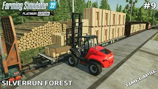 Loading wood products and shipping them with the train | Silverrun Forest | Fs 22 Timelapse | Ep.9