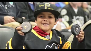 NHL Fans Receiving Souvenirs