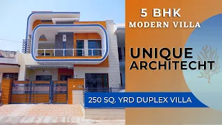 (30 x 75) 250 sq Yard 5 Bedroom Duplex Villa With Modern House Layout Plan | Premium Interior Work