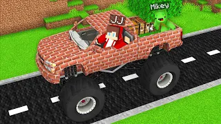 Mikey and JJ Survived 24 Hours Inside Monster Truck in Minecraft (Maizen)