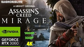 Assassin's Creed Mirage on RTX 3060 6GB GAMEPLAY | 1080p | Gigabyte G5 KD