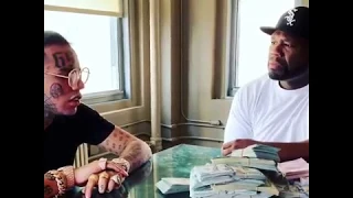 50 Cent gives 6ix9ine new necklace inhaler made of diamonds - "Im the fastest in the world"