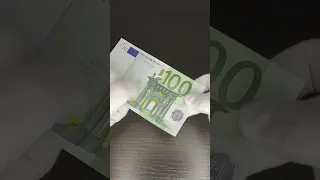 Цена банкноты 100 евро 2002 года. Литера X. Германия. Европейский союз. #Shorts