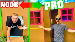 NOOB VS PRO BOX FORT BUILD OFF!