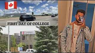 MY FIRST DAY OF COLLEGE IN CANADA 🇨🇦 || ROAD CROSSING RULES IN🇨🇦 || LIFE IN EDMONTON || VISHAL YADAV
