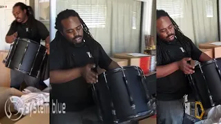 System Blue Showband Tenor Drum Unboxing