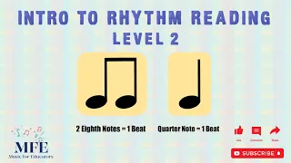 Intro to Rhythm Reading - Level 2 - Quarter Notes and Eighth Notes