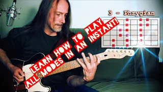 1 GUITAR SCALE SHAPE - 84 Possibilities! 🎸 How to play ALL MODES in an instant 👉 Guitar-Nerdery 102