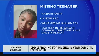 Detroit police searching missing 13-year-old girl