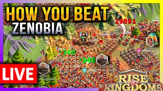 How you Beat Zenobia - Pass Rallies 🔥LIVE! 🔴 #C11277 MIMI - Rise of Kingdoms